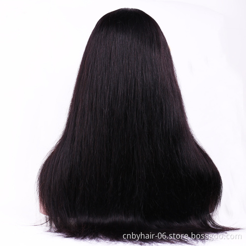 Natural 10A 180% Density Glueless Straight Brazilian Virgin Hair For Black WomenStraight U Part Wig Human Hair Wigs